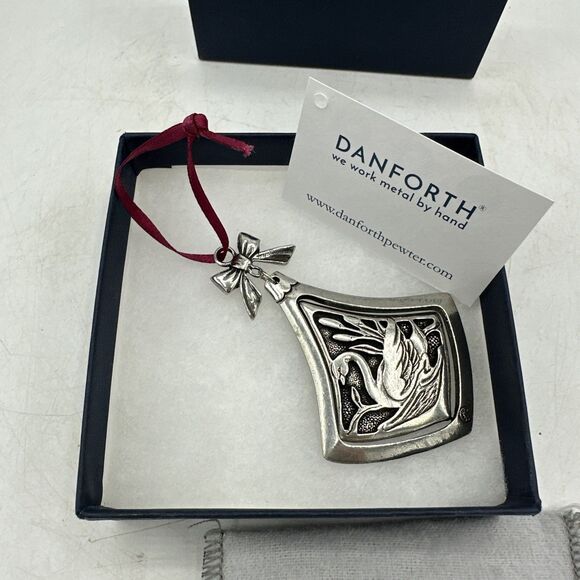 Danforth Pewter Seven Swans A Swimming Ornament Swan 12 Days Of Christmas - Picture 8 of 16